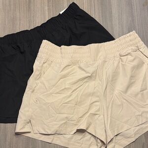 Women's Black and Tan Shorts